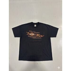 Harley Davidson Shirt XL Black Quote Graphics Bar & Shield Logo Biker Tee